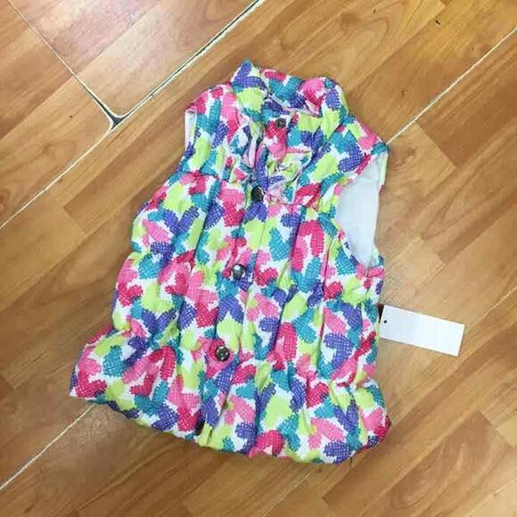 Kids Headquarters Girls Vest Size 12 Mo Colorful Puffy Puffer Pink Blue NEW - Picture 8 of 8